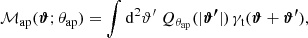 $$ \begin{aligned} \mathcal{M} _{\rm ap}(\boldsymbol{\vartheta };\theta _{\rm ap}) = \int \mathrm{d}^2\vartheta^\prime \; Q_{\theta _{\rm ap}}(|\boldsymbol{\vartheta^\prime }|)\,\gamma _{\rm t}(\boldsymbol{\vartheta }+\boldsymbol{\vartheta^\prime }), \end{aligned} $$