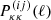 $ P_{\kappa\kappa}^{(ij)} (\ell) $