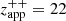 $ z^{++}_{\mathrm{app}}=22 $