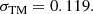 $$ \begin{aligned}&\sigma _{\rm TM} = 0.119. \end{aligned} $$