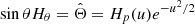 $$ \begin{aligned} \sin \theta H_\theta&= \hat{\Theta } = H_p(u) e^{-u^2/2} \end{aligned} $$