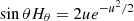 $$ \begin{aligned}&\sin \theta H_\theta = 2 u e^{-u^2/2} \end{aligned} $$