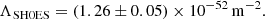 $$ \begin{aligned} \Lambda _{\mathrm{SH0ES} } = (1.26 \pm 0.05) \times 10^{-52} \, \mathrm{m}^{-2}. \end{aligned} $$