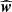 $ \widehat{{\boldsymbol{w}}} $