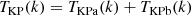 $$ \begin{aligned} T_{\rm KP }(k) = T_{\rm KPa }(k) + T_{\rm KPb }(k) \end{aligned} $$