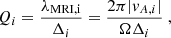 $$ \begin{aligned} Q_i = \frac{\lambda _{\rm MRI,i}}{\Delta _i} = \frac{2 \pi |{ v}_{A,i}|}{\Omega \Delta _i} \ , \end{aligned} $$