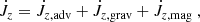 $$ \begin{aligned} \dot{J}_z = \dot{J}_{z, \mathrm{adv}} + \dot{J}_{z, \mathrm {grav}} + \dot{J}_{z, \mathrm {mag}} \ , \end{aligned} $$
