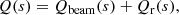 $$ \begin{aligned} Q(s) = Q_{\rm beam}(s) + Q_{\rm r}(s), \end{aligned} $$