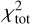 $\chi _{{\rm{tot }}}^2$
