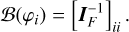 Mathematical equation: $B\left( {{\varphi _i}} \right) = {\left[ {{\bf{I}}_F^{ - 1}} \right]_{ii}}.$
