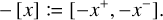 Mathematical equation: $ - [x]: = \left[ { - {x^ + }, - {x^ - }} \right].$