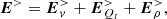 $$ \begin{aligned} \boldsymbol{E}^> = \boldsymbol{E}_{v}^>+ \boldsymbol{E}_{Q_t}^>+ \boldsymbol{E}_{\rho }^>, \end{aligned} $$