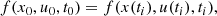 $$ \begin{aligned} f(x_0,u_0,t_0) = f(x(t_i),u(t_i),t_i), \end{aligned} $$
