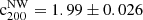 $ {{\rm c}^{{\rm NW}}_{200}} =1.99\pm 0.026 $