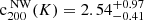 $ {\text{ c}^{\text{ NW}}_{200}}(K)=2.54^{+0.97}_{-0.41} $