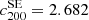 $ {c}^{\mathrm{SE}}_{200}=2.682 $