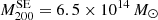 $ {M}^{\mathrm{SE}}_{200}= 6.5 \times 10^{14}\,{M_{\odot}} $