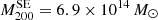 $ {M}^{\mathrm{SE}}_{200}= 6.9 \times 10^{14}\,{M_{\odot}} $
