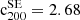 $ {{\rm c}^{{\rm SE}}_{200}} = 2.68 $