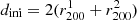 $ {d}_{\mathrm{ini}}=2({r}^{1}_{200}+{r}^{2}_{200}) $