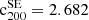 $ {{\rm c}^{{\rm SE}}_{200}} =2.682 $