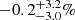 $ -0.2_{-3.0}^{+3.2}\% $