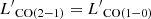 $ {L^\prime}_{\rm CO(2-1)} = {L^\prime}_{\rm CO(1-0)} $