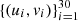$ \{(u_i,v_i)\}_{i=1}^{30} $