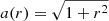 $ a(r)=\sqrt{1+r^2} $