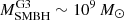 $ M^{\mathrm{G3}}_{\mathrm{SMBH}} \sim10^{9}\,M_{\odot} $