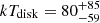 Mathematical equation: $ kT_{\mathrm{disk}}=80_{-59}^{+85} $