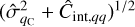 ${\left( {\hat \sigma _{q{\rm{C}}}^2 + {{\hat C}_{{\rm{int}},qq}}} \right)^{1/2}}$