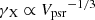 $ \gamma_{\,\mathrm{X}} \propto {V_{\mathrm{psr}}}^{-1/3} $