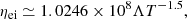 $$ \begin{aligned}&\eta _{\mathrm{ei} } \simeq 1.0246 \times 10^8 \Lambda T^{-1.5} ,\end{aligned} $$