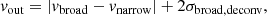 $$ \begin{aligned} { v}_{\rm out} = |{ v}_{\rm broad} - { v}_{\rm narrow}| + 2\sigma _{\rm broad,deconv}, \end{aligned} $$