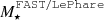 $ M_{\star}^\mathrm{\mathtt{FAST}/\mathtt{LePhare}} $