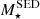 $ M_{\star}^{\mathrm{SED}} $