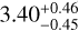$\[3.40_{-0.45}^{+0.46}\]$