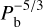 $P_{\rm{b}}^{ - 5/3}$