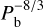 $P_{\rm{b}}^{ - {8 \mathord{\left/ {\vphantom {8 3}} \right. \kern-\nulldelimiterspace} 3}}$