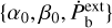 $\left\{ {{\alpha _0},{\beta _0},\dot P_{\rm{b}}^{{\rm{ext}}}} \right\}$