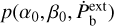 $p\left( {{\alpha _0},{\beta _0},\dot P_{\rm{b}}^{{\rm{ext}}}} \right)$