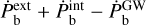 $\dot P_{\rm{b}}^{{\rm{ext}}} + \dot P_{\rm{b}}^{{\rm{int}}} - \dot P_{\rm{b}}^{{\rm{GW}}}$