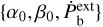 $\left\{ {{\alpha _0},{\beta _0},\dot P_{\rm{b}}^{{\rm{ext}}}} \right\}$