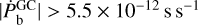 $\left| {\dot P_{\rm{b}}^{{\rm{GC}}}} \right| > 5.5 \times {10^{ - 12}}{\rm{s}}{{\rm{s}}^{ - 1}}$