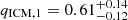 $ q_{\mathrm{ICM,1}} = 0.61^{+0.14}_{-0.12} $