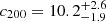 $ c_{200} = 10.2^{+2.6}_{-1.9} $