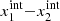 $ x^{\mathrm{int}}_{1}{-}x^{\mathrm{int}}_{2} $