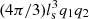 $ (4 \pi / 3) {l^{3}_{\mathrm{s}}} q_1 q_2 $