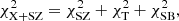 $$ \begin{aligned} \chi ^{2}_{\mathrm{X+SZ}} = \chi ^{2}_{\mathrm{SZ}} + \chi ^{2}_{\mathrm{T}} + \chi ^{2}_{\mathrm{SB}}, \end{aligned} $$
